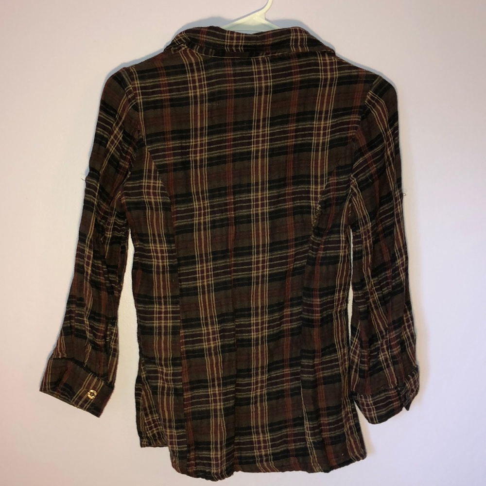 Charlotte Russe Button Down Flannel - Picture 3 of 5